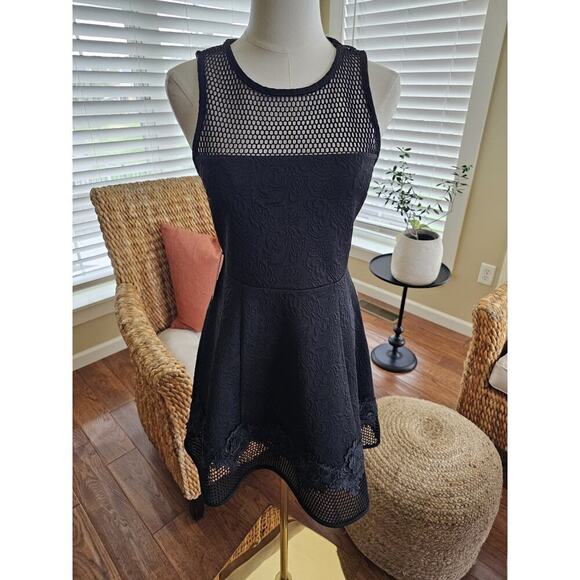 Express Dresses & Skirts - Express Mesh Sleeveless Swing Dress Women’s Size 4 NWT Punk Goth Floral Emo